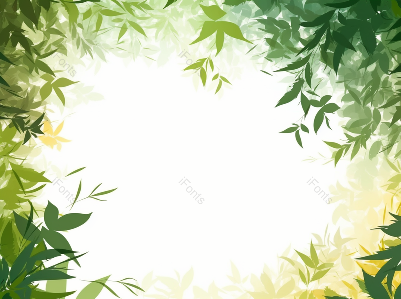 清新手绘自然绿色植物边框,插画/手绘图,插画/手绘图库,插画/手绘图下载,插画/手绘